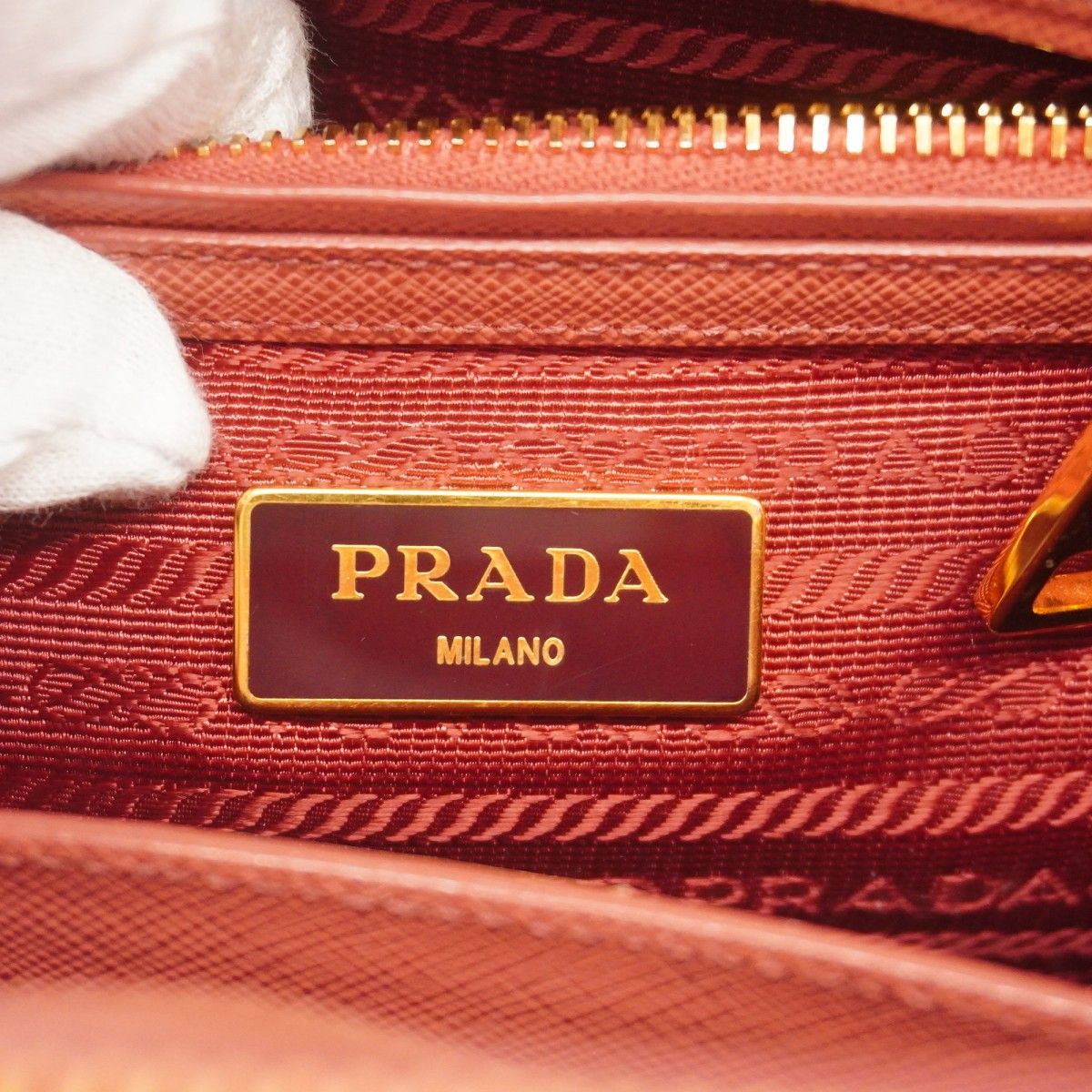 5ce5978】プラダ ハンドバッグ サフィアーノ ガレリア レザー ピンク  