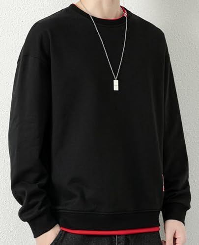 938-ブラック_L Bligo トレーナー メンズ スウェット Tシャツ 長袖 ...