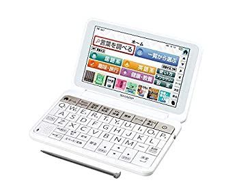 【】シャープ カラー電子辞書 Brain 生活・教養モデル ホワイト系 2018年秋モデル PW-AA1-W