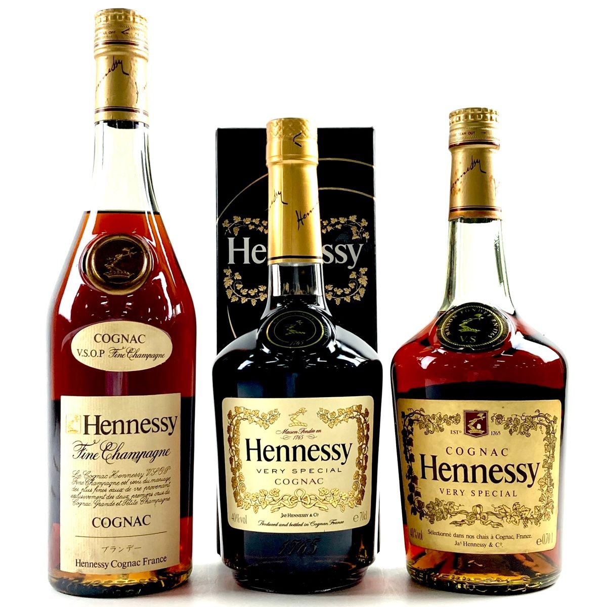 3本 ヘネシー Hennessy VSOP スリムボトル グリーンボトル ベリースペシャル ベリースペシャル 旧ラベル コニャック 700ml  ブランデー セット 【古酒】 - メルカリ