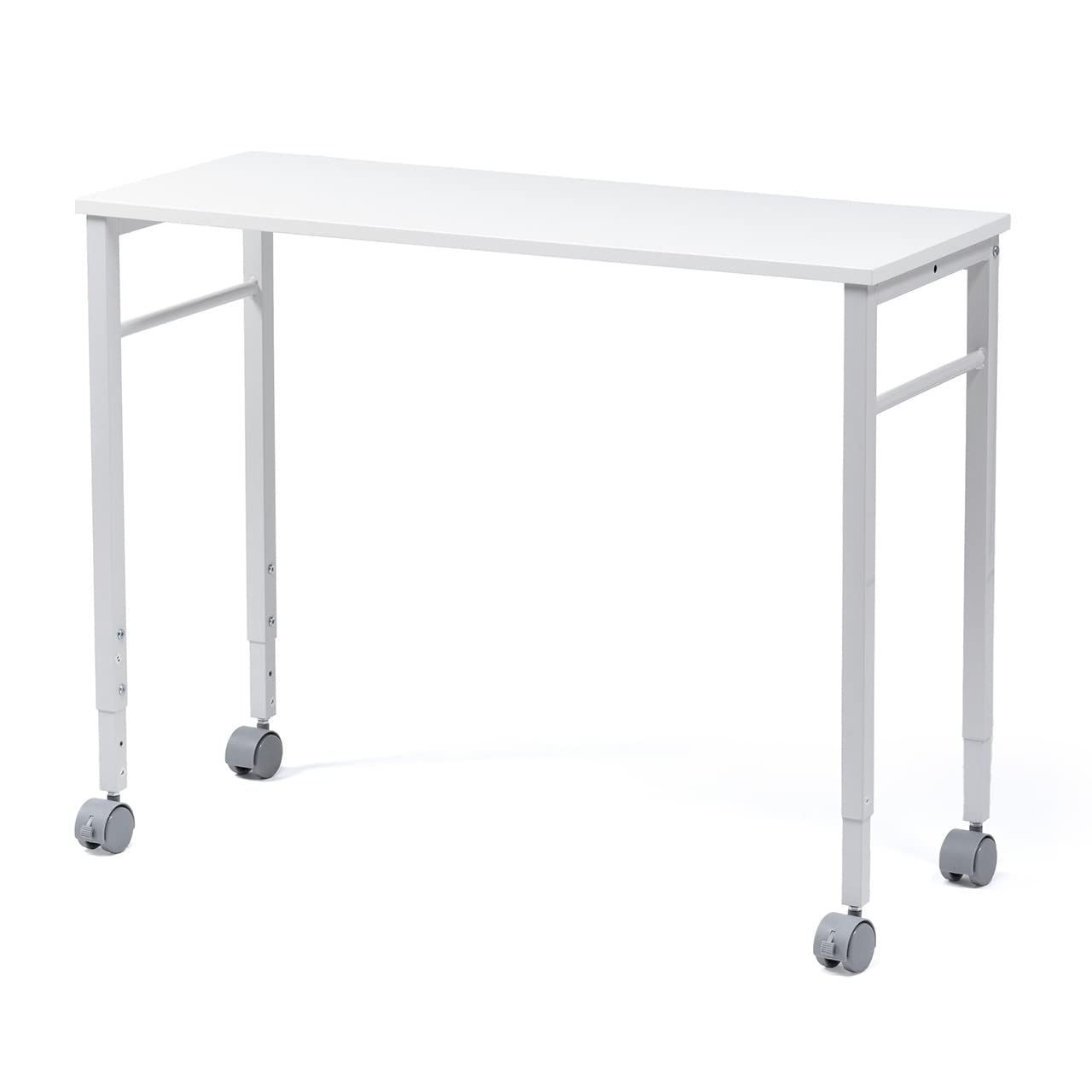 デスク スリム 高さ64 70cm ホワイト 幅90×奥行35cm キャスター付き 100-DESKF038 サブデスク サンワダイレクト