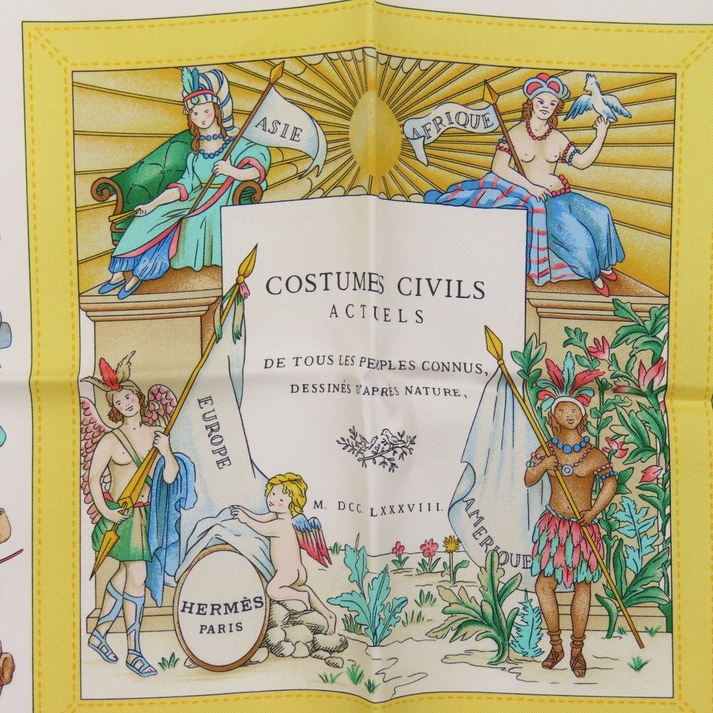 78578 HERMES エルメス カレ90 COSTUMES CIVILS ACTUELS 現代市民の