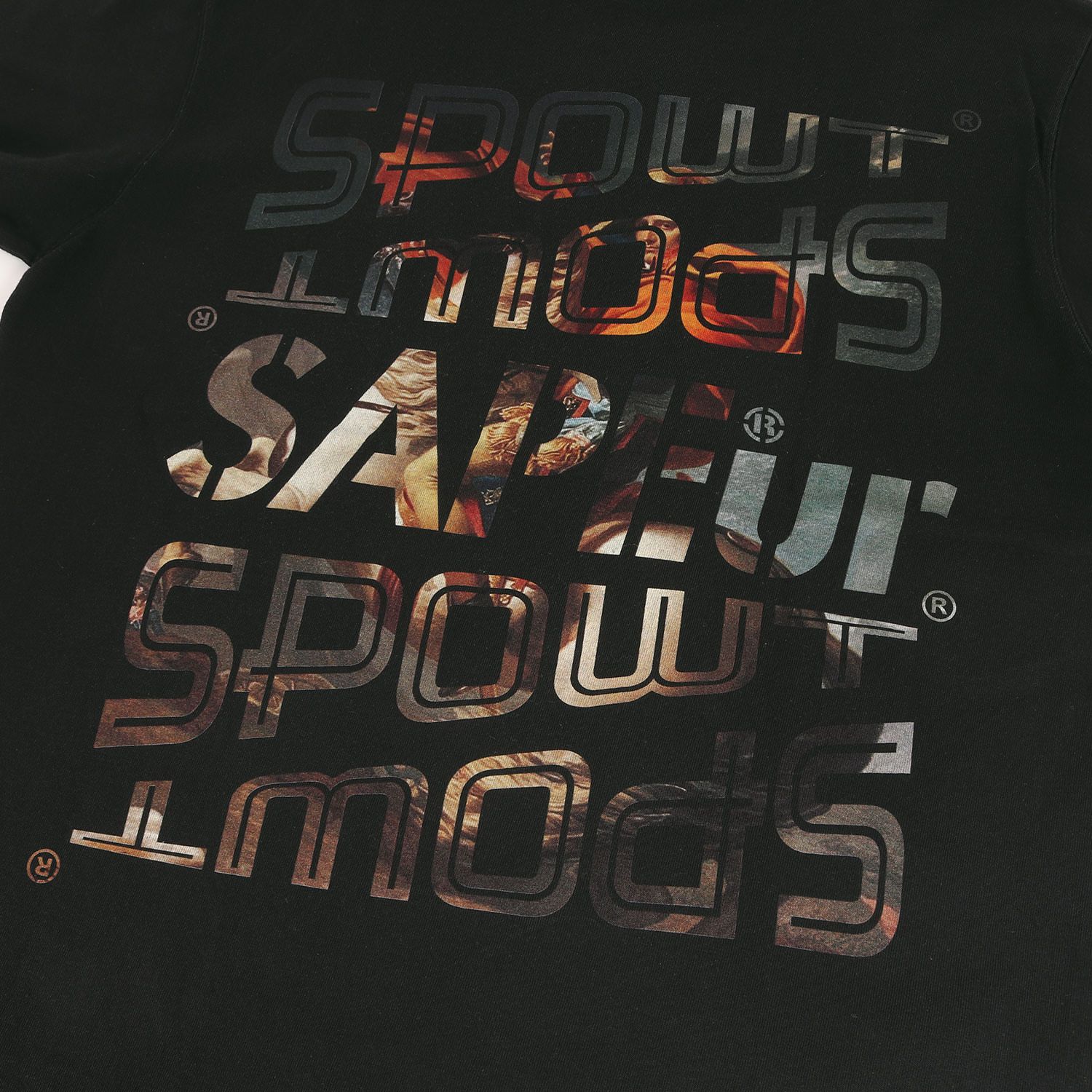 A Elegantes SAPEur サプール Tシャツ サイズ:M SPOWT ナポレオン グラフィック クルーネック Tシャツ ブラック 黒  トップス カットソー 半袖【メンズ】 - メルカリ