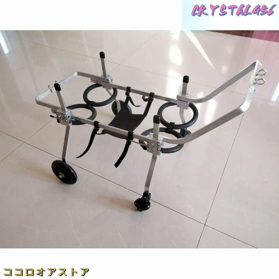 犬用歩行器親友-犬車椅子調節 な4輪ステンレス鋼カートペット