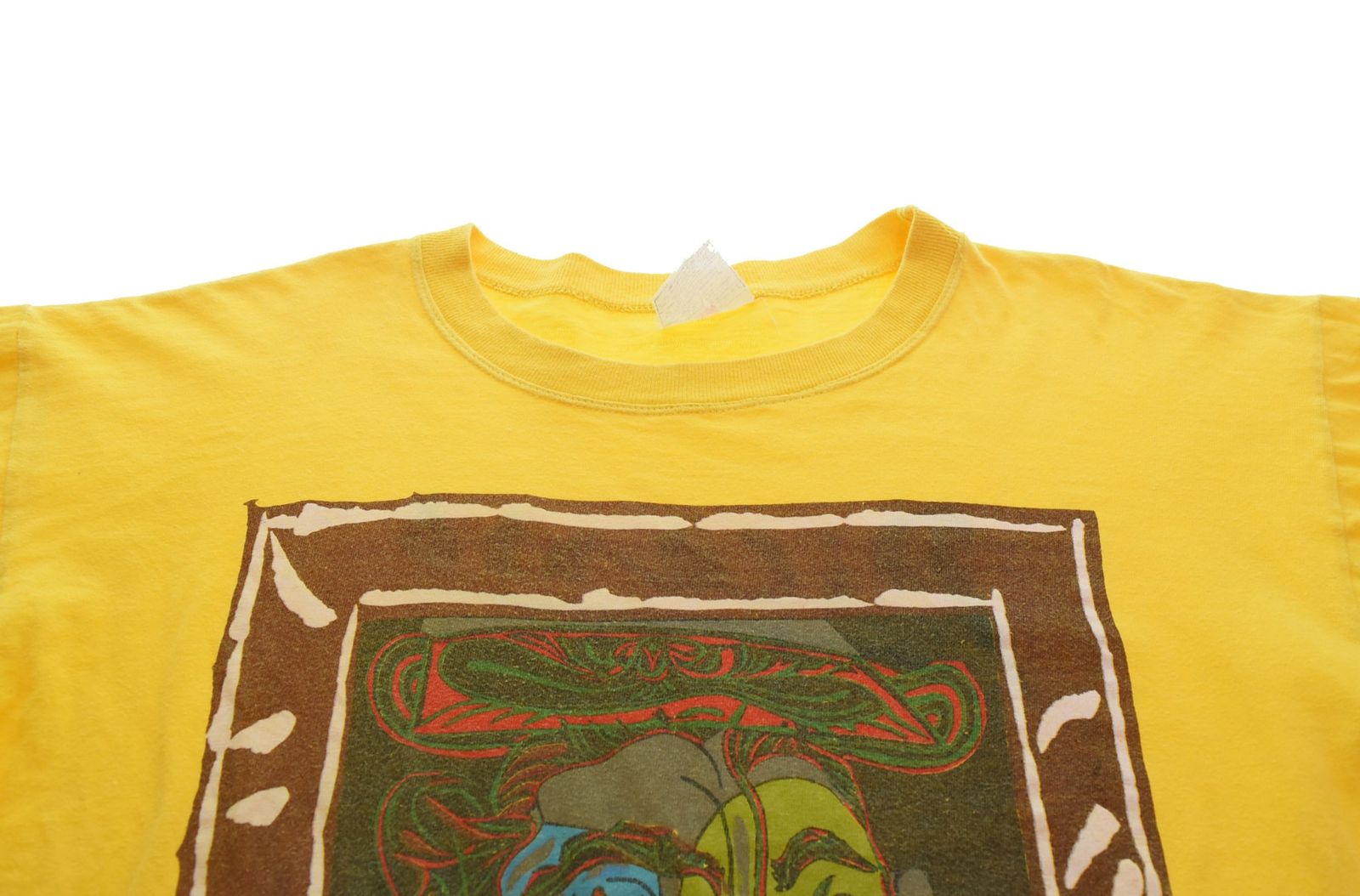 ヴィンテージ Vintage 90s pablo picasso Tshirt 90's パブロ ピカソ Tシャツ コピーライト98年 Tシャツ イエロー Lサイズ 103MT-2526