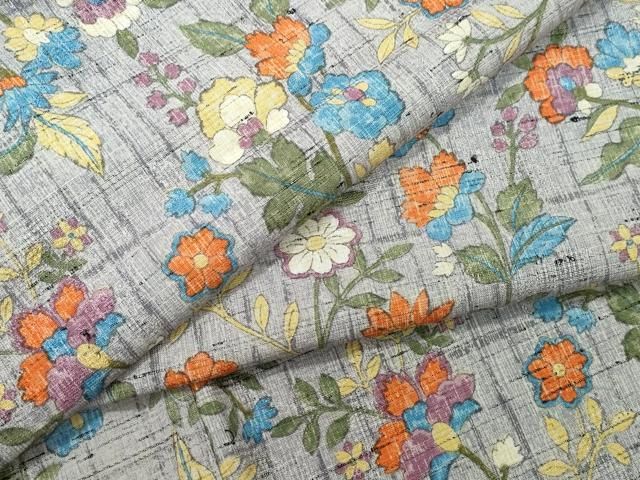 平和屋着物▽上質な紬 単衣 更紗花唐草文 正絹 逸品 CAAQ0311vf - メルカリ 