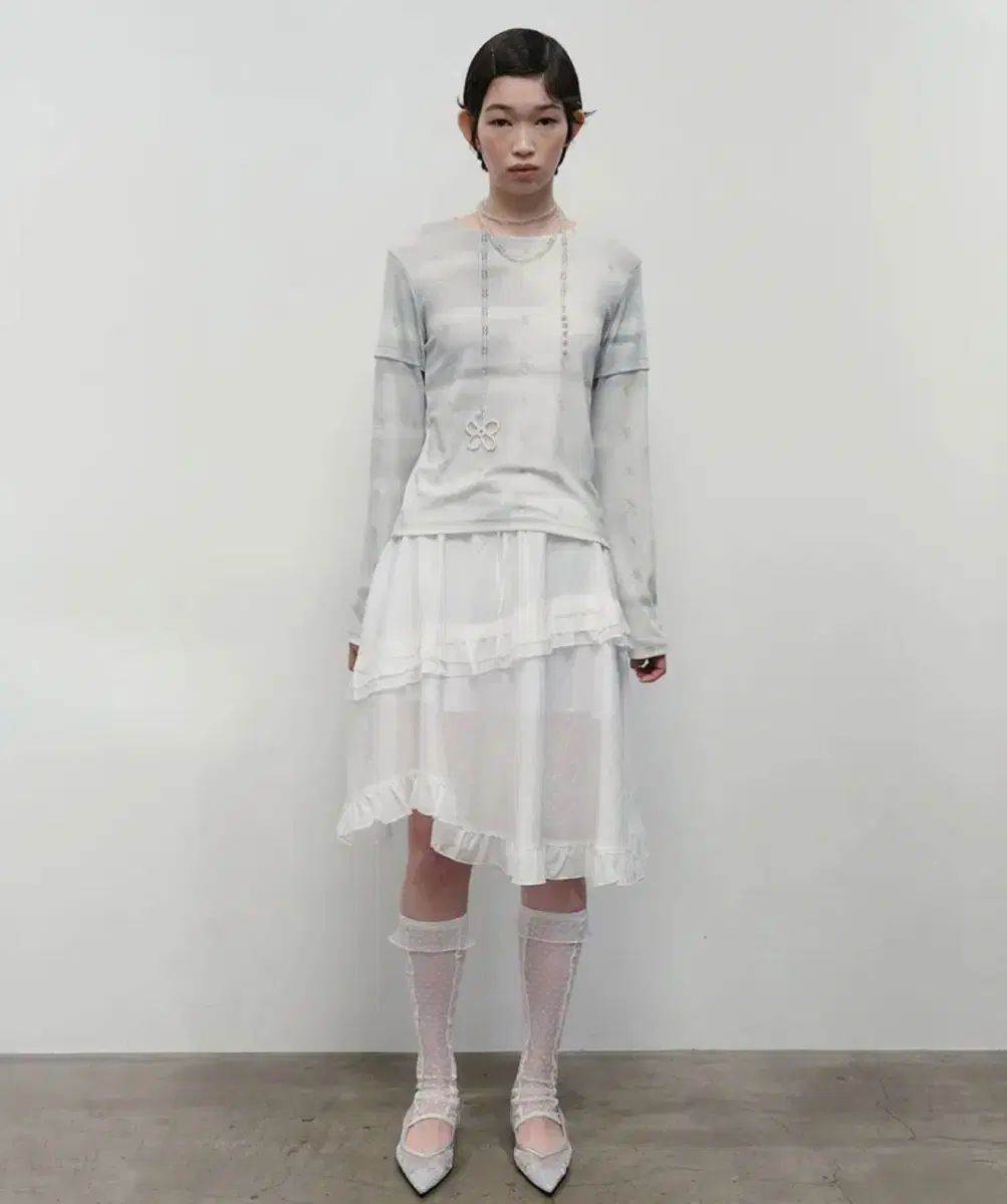 タイプサービス フリル スカート Asymmetrical Ruffled Skirt