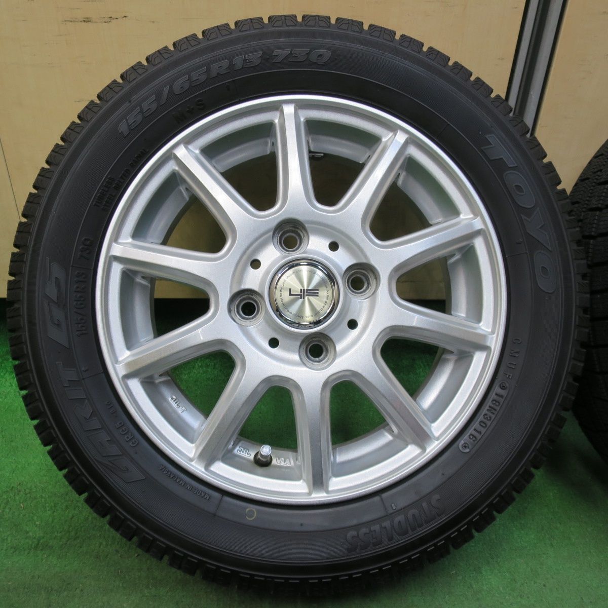 ★TOYO GARIT G5 155/65R13 アルミホイールセット　バリ溝 ☆TOYO GARIT G5 155/65R13 アルミホイールセット バリ溝
