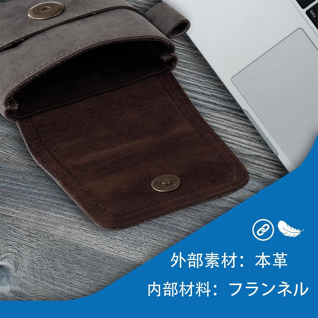人気商品】HUAZHIMAO本革スマホホルダー ベルトメンズ携帯電話