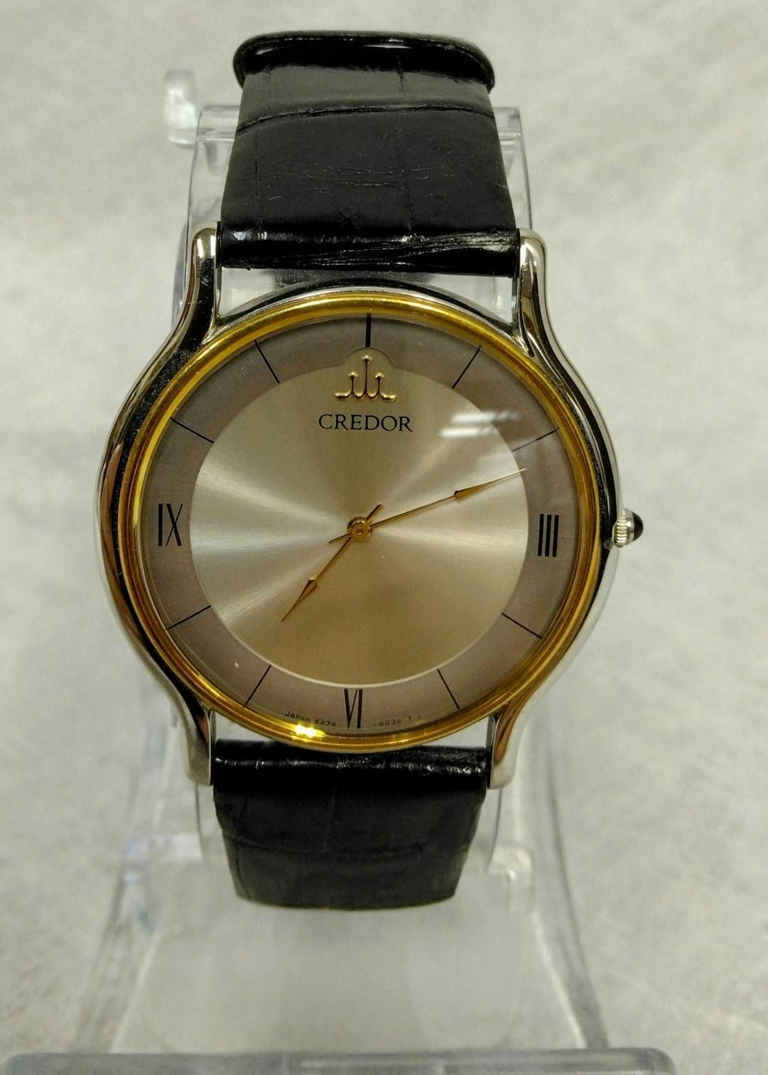 腕時計　SEIKO　CREDOR  5A74-0020   セイコー　クレドール　時計　クオーツ　ファッション  18KT  BEZEL 刻印あり  記念時計　ジャンク品
