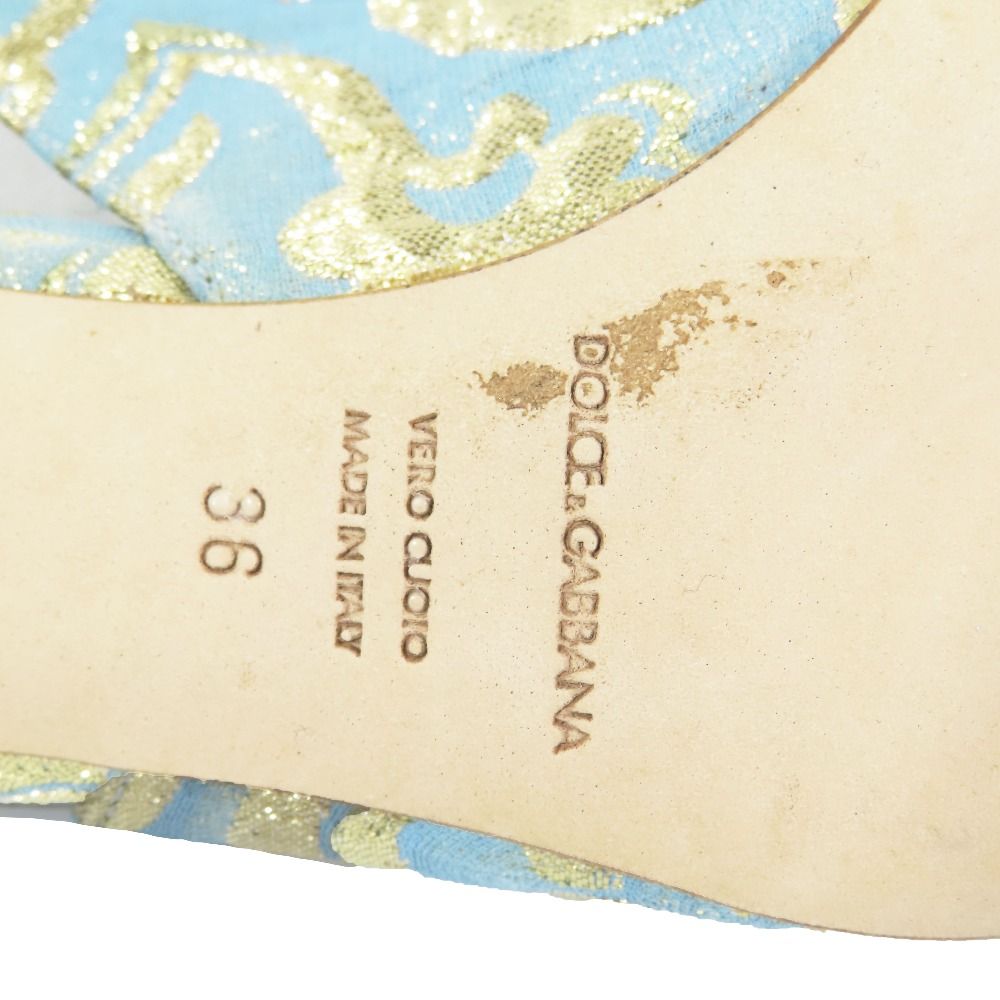 新品同様 DOLCE&GABBANA ドルチェアンドガッバーナ スリングバック 総  