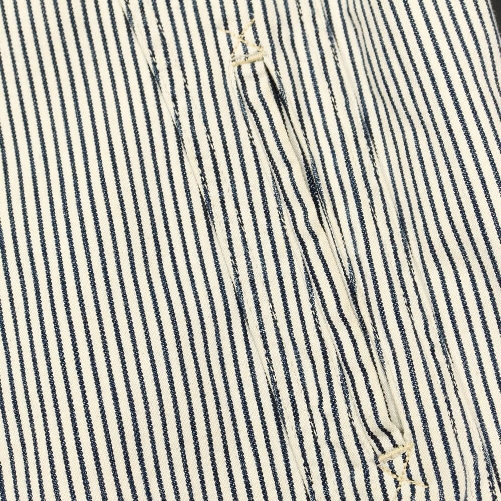 【中古】ヴィヴィアンウエストウッド アングロマニア Vivienne Westwood ANGLOMANIA × LEE ヒッコリー ワークジャケット アイボリーxネイビー【サイズS】【メンズ】-8