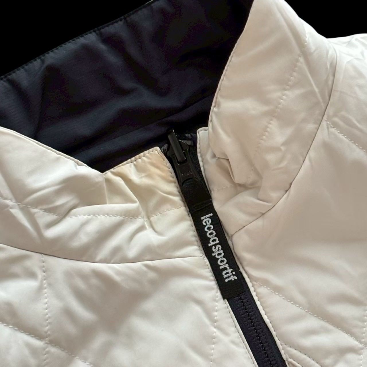 le coq Sportif ルコックゴルフ リバーシブルダウンベスト 黒 ゴルフ 