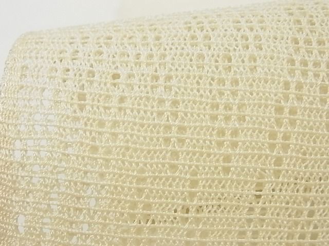 平和屋-こころ店□極上 夏物 八寸名古屋帯 羅 菱文 正絹 逸品