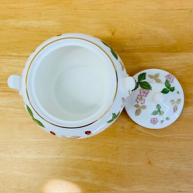 WEDGWOOD◇洋食器その他/ワイルドストロベリー シュガーポット 黒壺