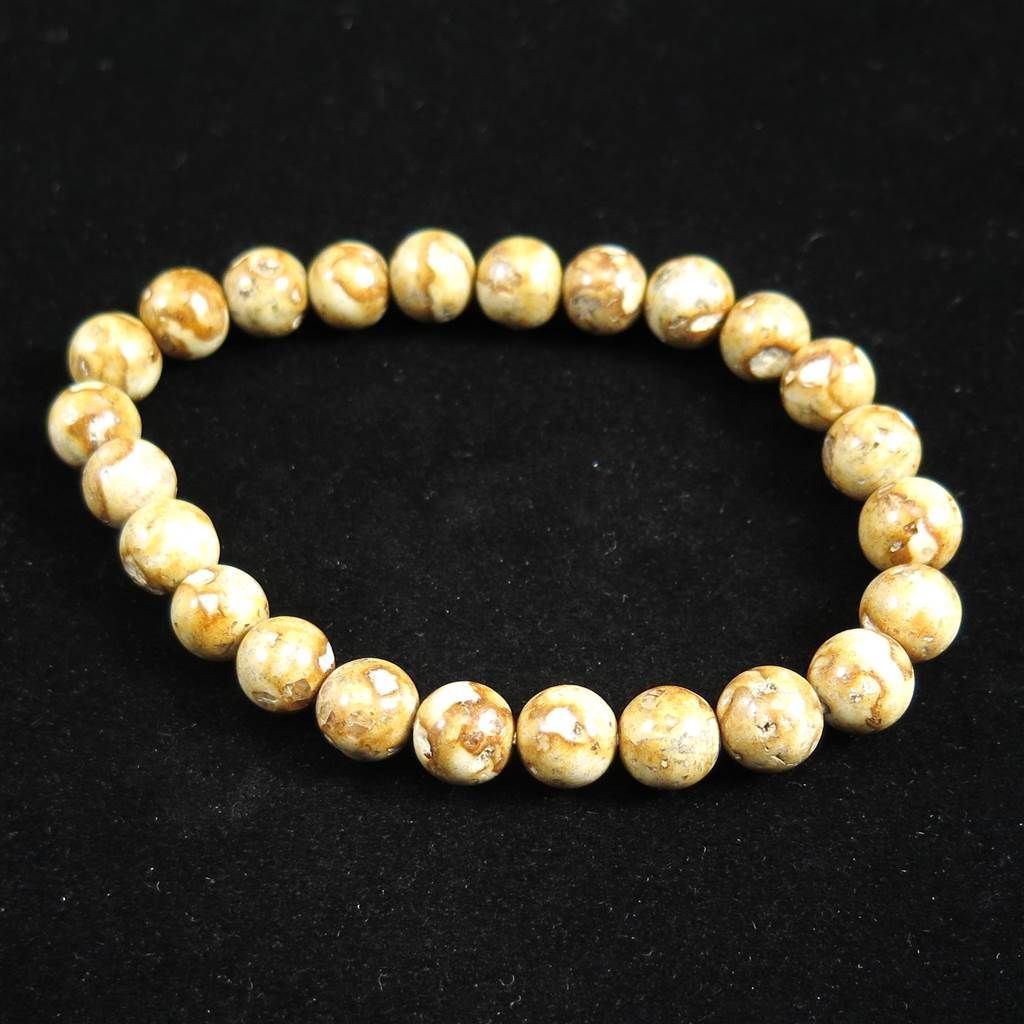 姫川薬石（ブラウン） 8mmブレスレット 17.54g - メルカリ