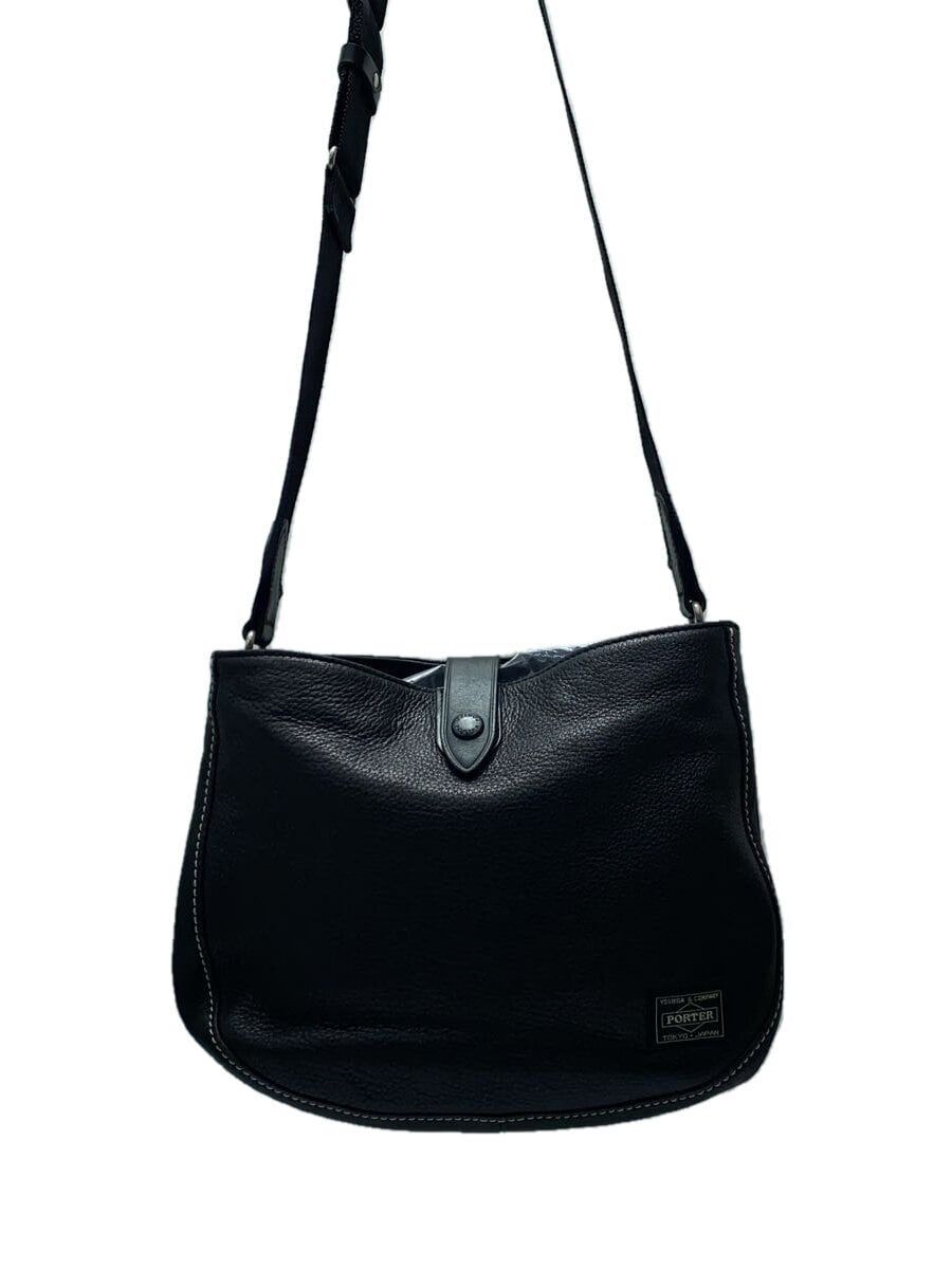 PORTER ショルダーバッグ レザー BLK 無地 120-03306