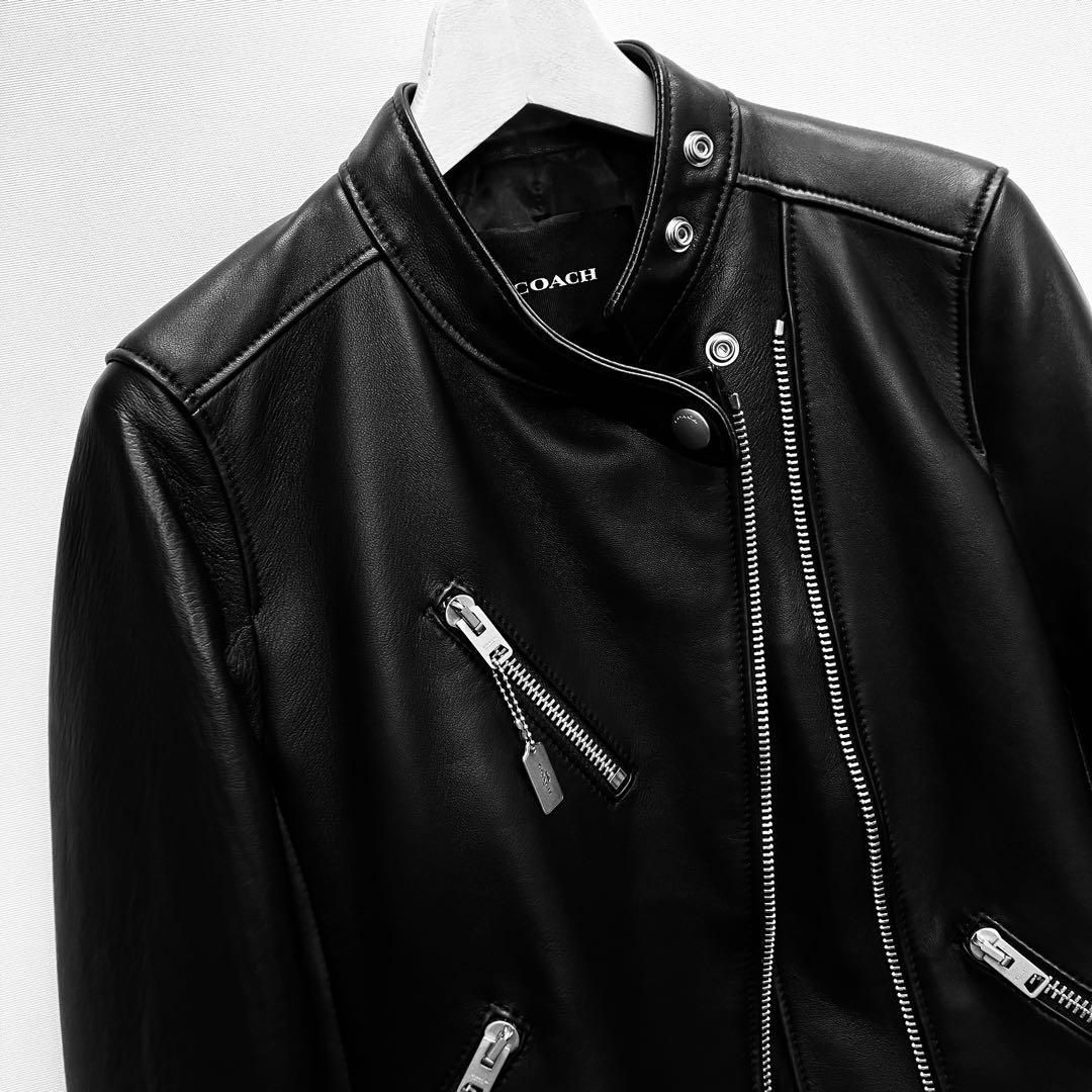 ☆新品未使用☆送料込 COACH ラムレザー ライダースジャケット XS