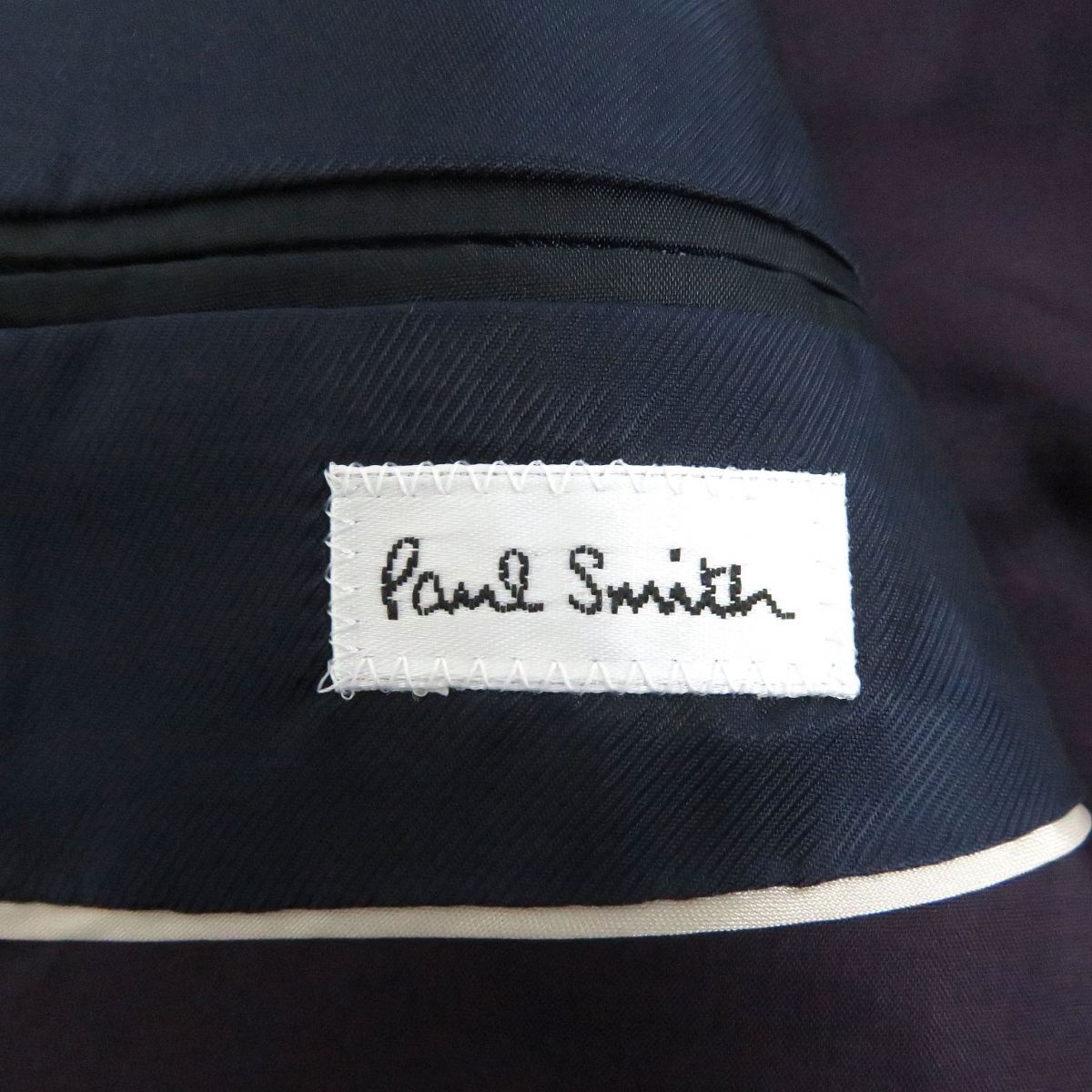 未使用品□Paul Smith/ポールスミス ウール×カシミヤ シングルジャケット/イージーパンツ 上下セットアップ 黒 90-76-170/M 日本製 正規品