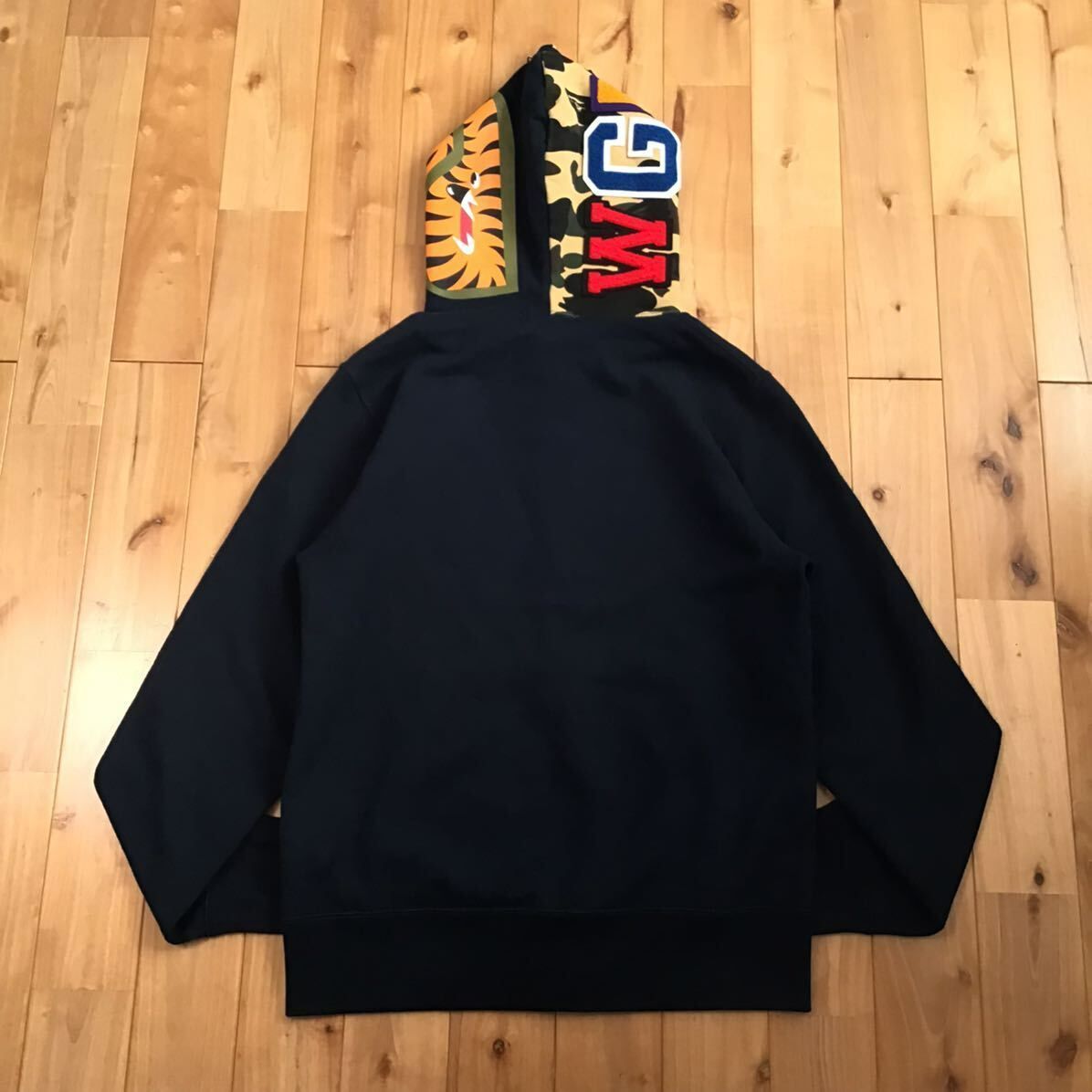 BAPE LOGO シャーク パーカー Mサイズ ネイビー shark full zip hoodie  