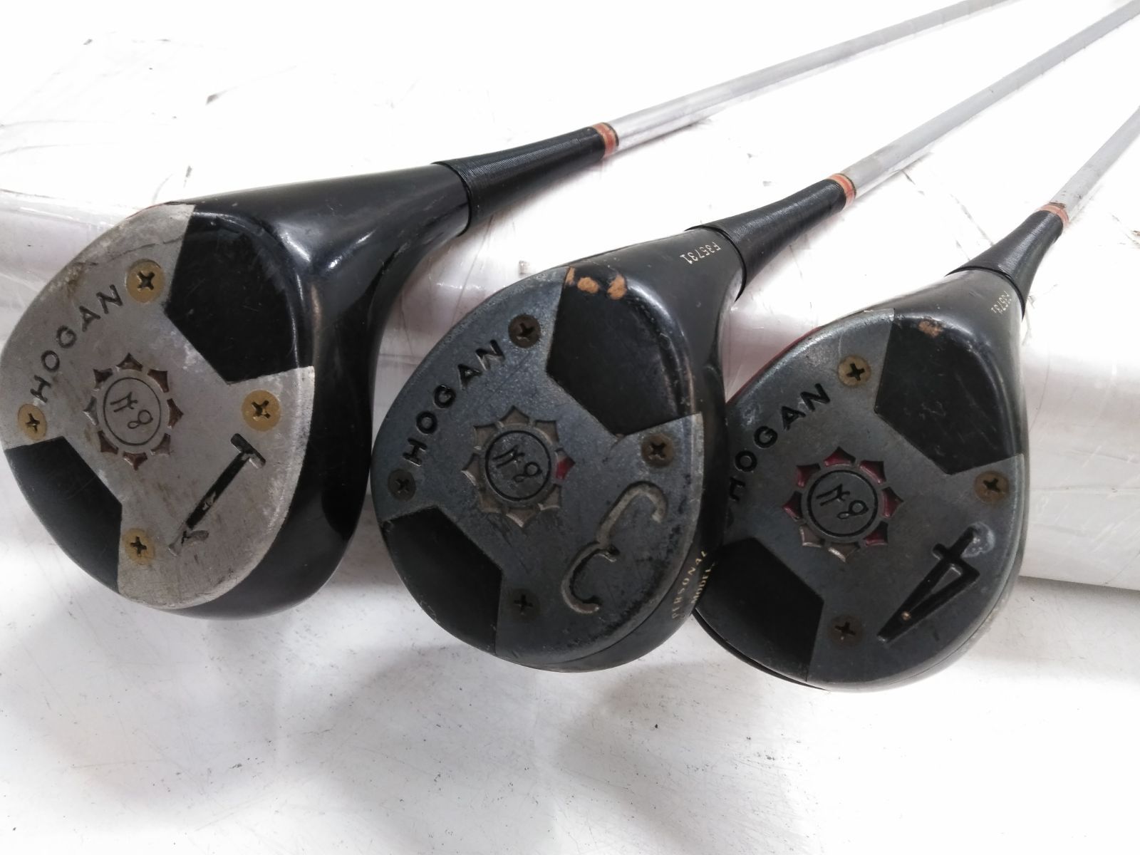 お買い得品！中古ゴルフクラブ ヴィンテージクラブ BenHogan ホーガン パーシモンウッド 3本セット APEX③当時物グリップ [34-24]