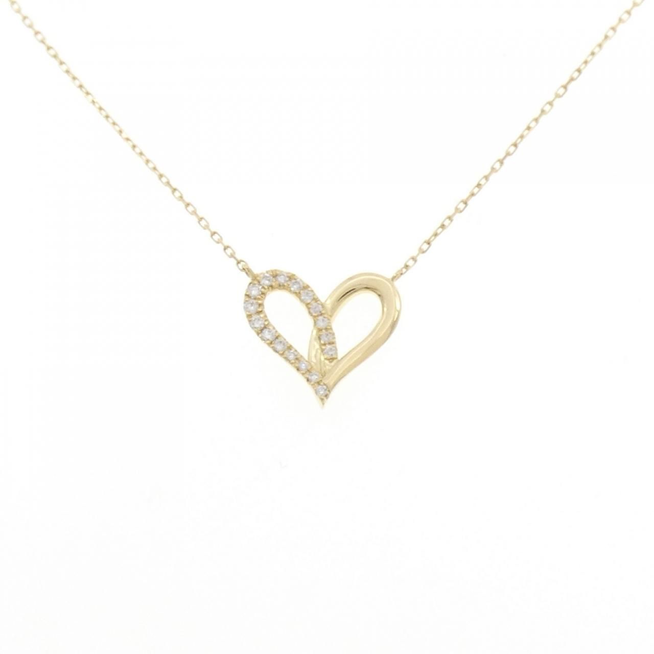 アーカー フィルージュ ハート ミディ ハーフ ネックレス 0.08CT