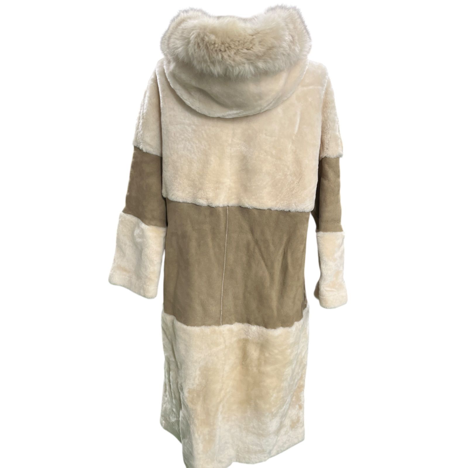 希少【グレースコンチネンタル】リアルムートンロングコートフォックスファーダッフル 美品 グレースコンチネンタル GRACE CONTINENTAL リアルムートン