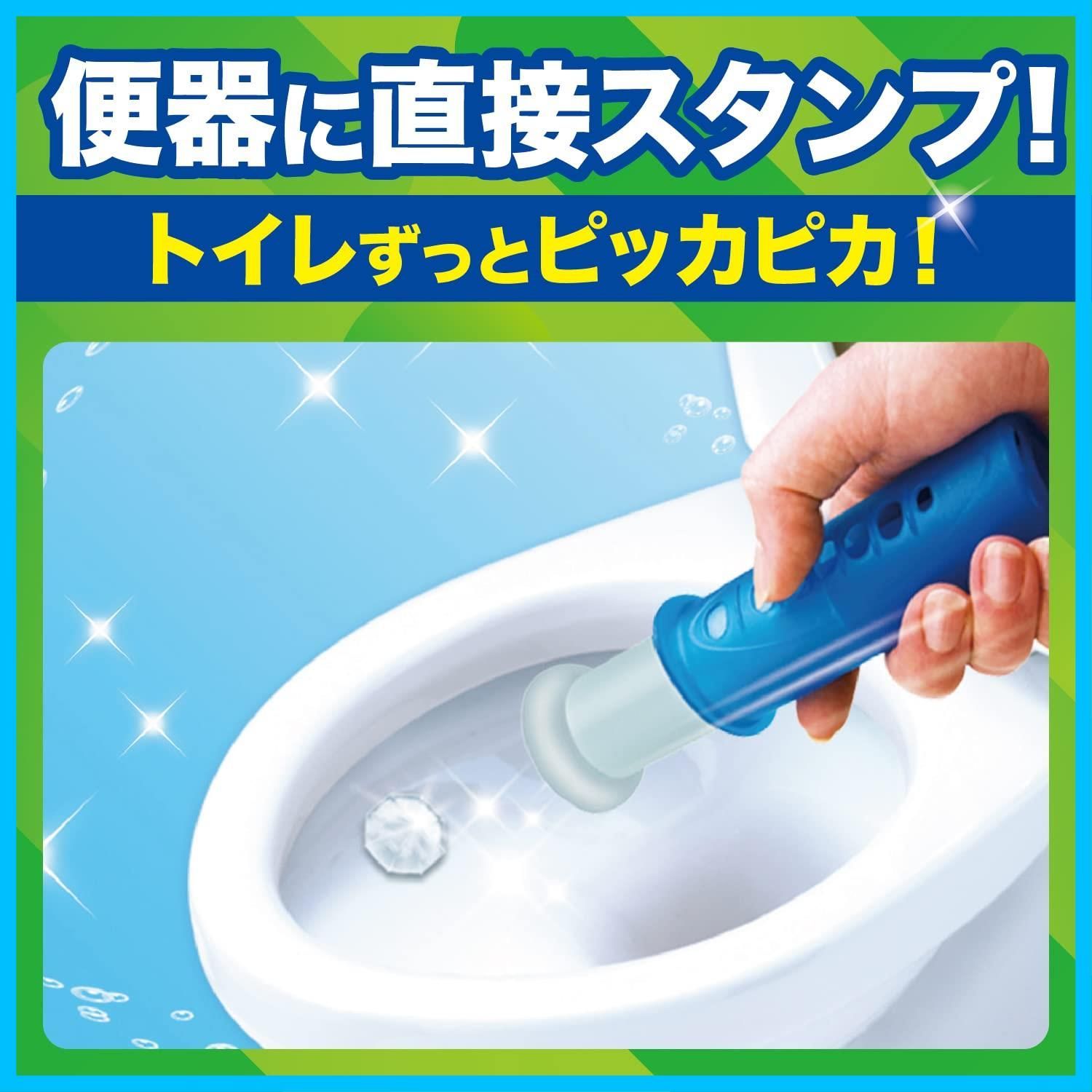 在庫 トイレ洗浄剤 トイレ洗剤 4本 24スタンプ分 トイレ 本体ハンドル 詰め替え用 クリアジャスミンの香り 掃除 消臭 トイレスタンプ 付け替え用 トイレ掃除 スクラビングバブル まとめ買い