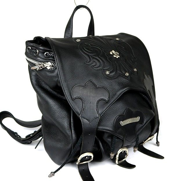 クロムハーツ BACKPACK-L ラージバックパック BSフレア装飾レザー