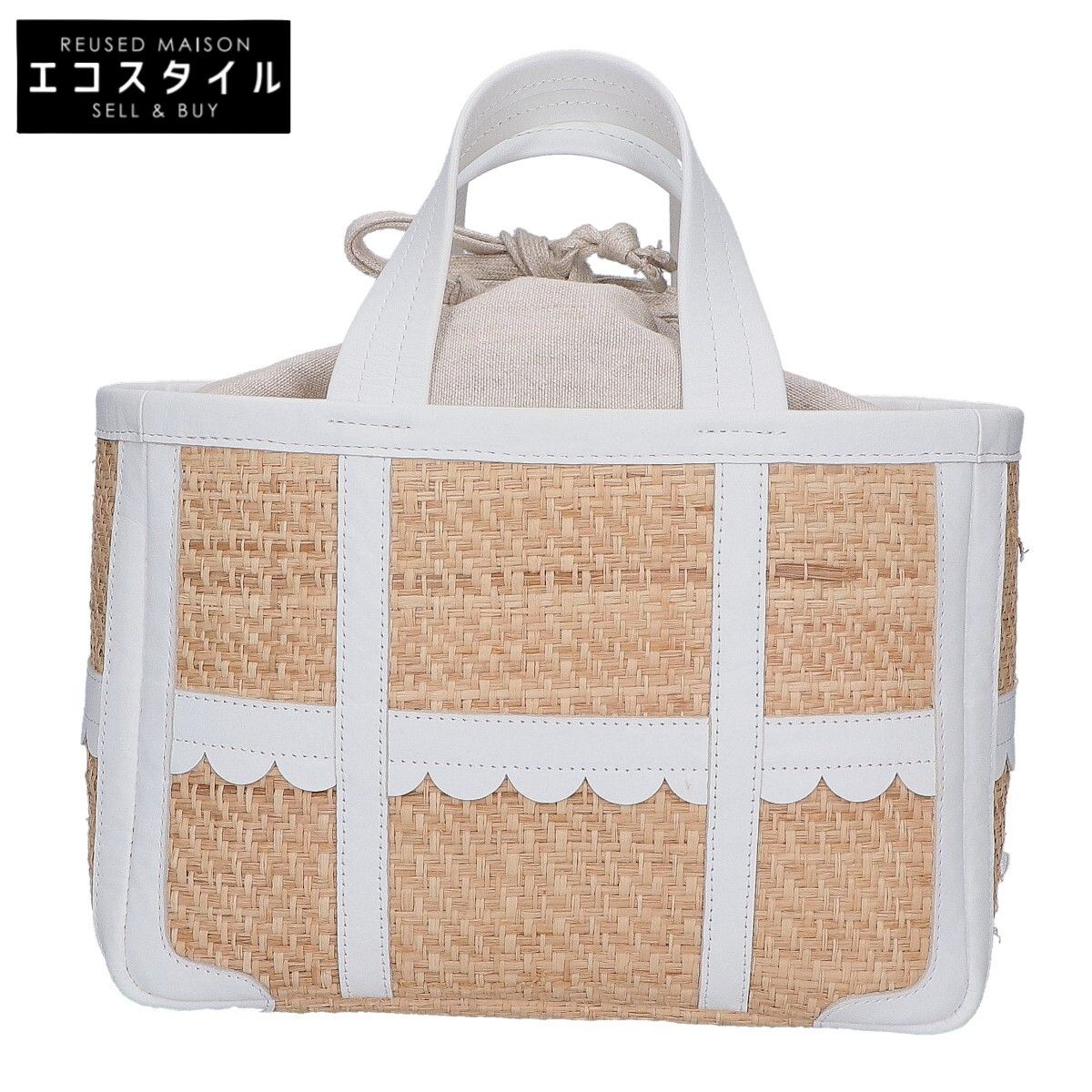 LUDLOW ラドロー 【美品】スカラップレザー ラフィア - メルカリ