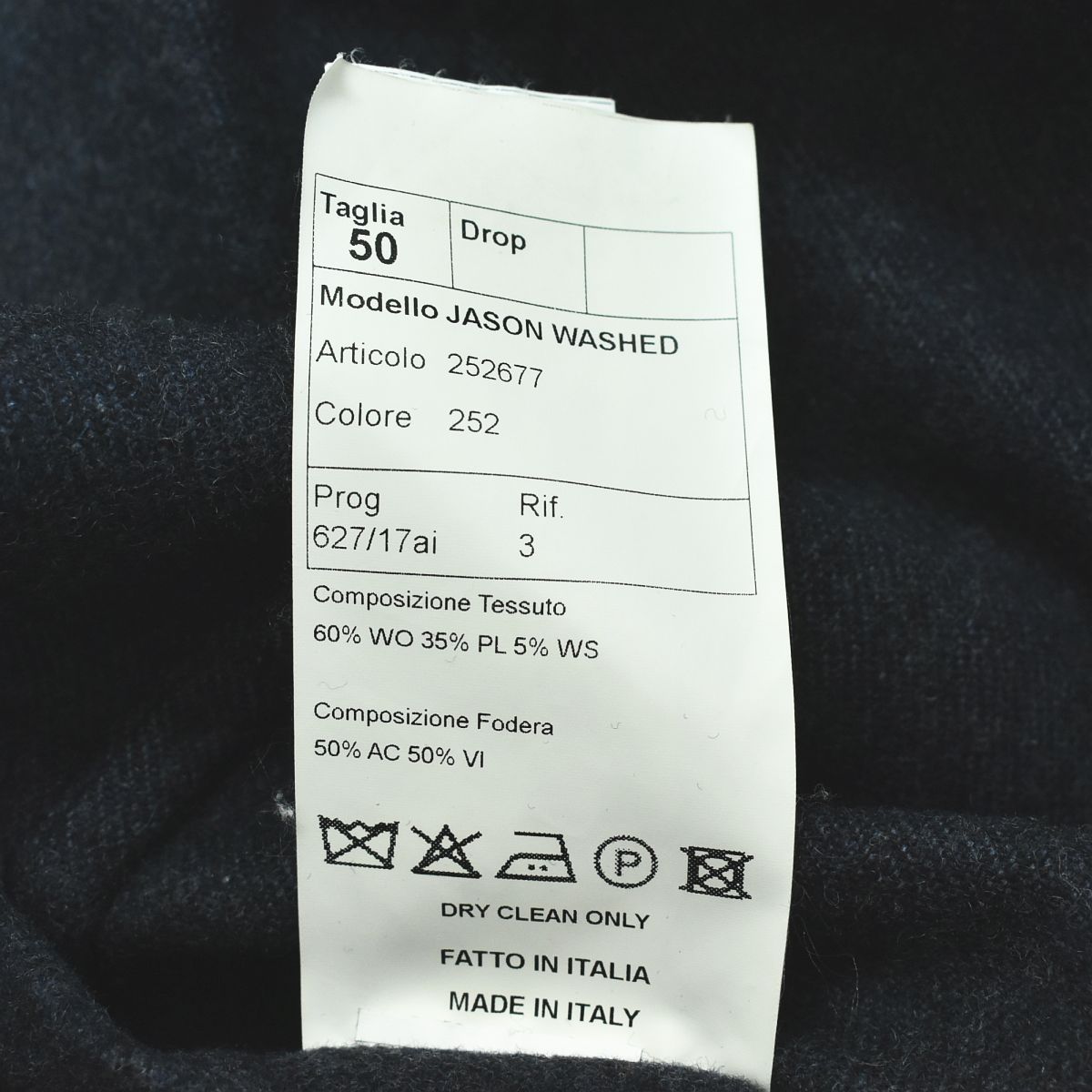 送料無料。 イタリア製 ルチアーノ ディ マルティーナ Luciana Di Martina カシミヤ ウール チェスターコート オーバーコート アウター 50 ネイビー メンズ