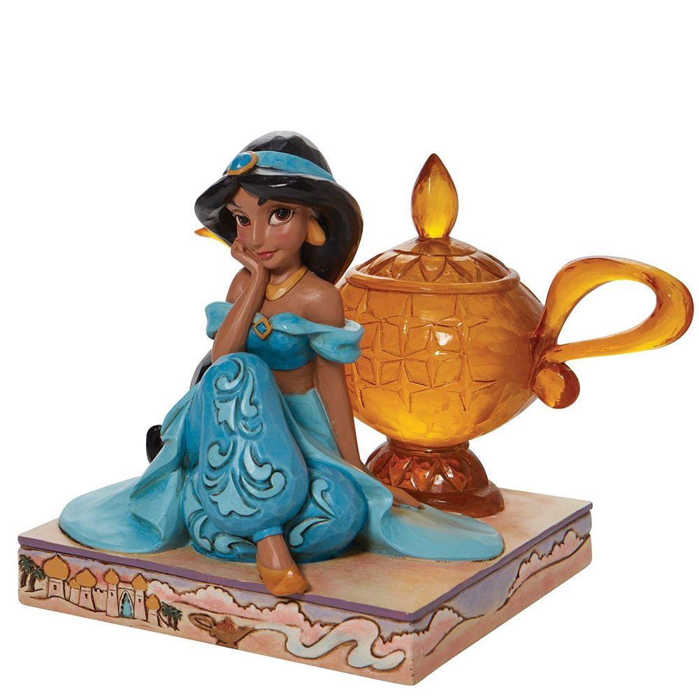 東京ディズニーランド　アラジン ジャスミン ジーニー 陶器製の置物 Disney（ディズニー） ジムショア ジャスミン ＆ ジーニー ランプ