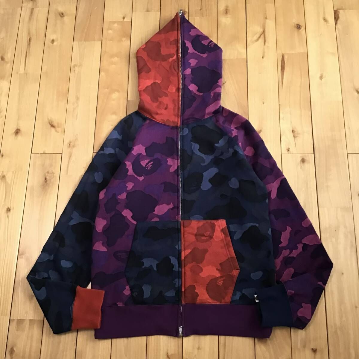 ジャガードカモ Crazy パーカー Lサイズ Jacquard camo BAPE full zip  