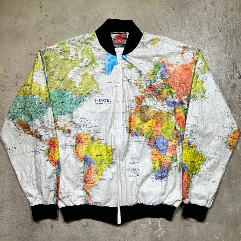 90's WEARIN' THE WORLD 地図柄 ペーパージャケット - メルカリ