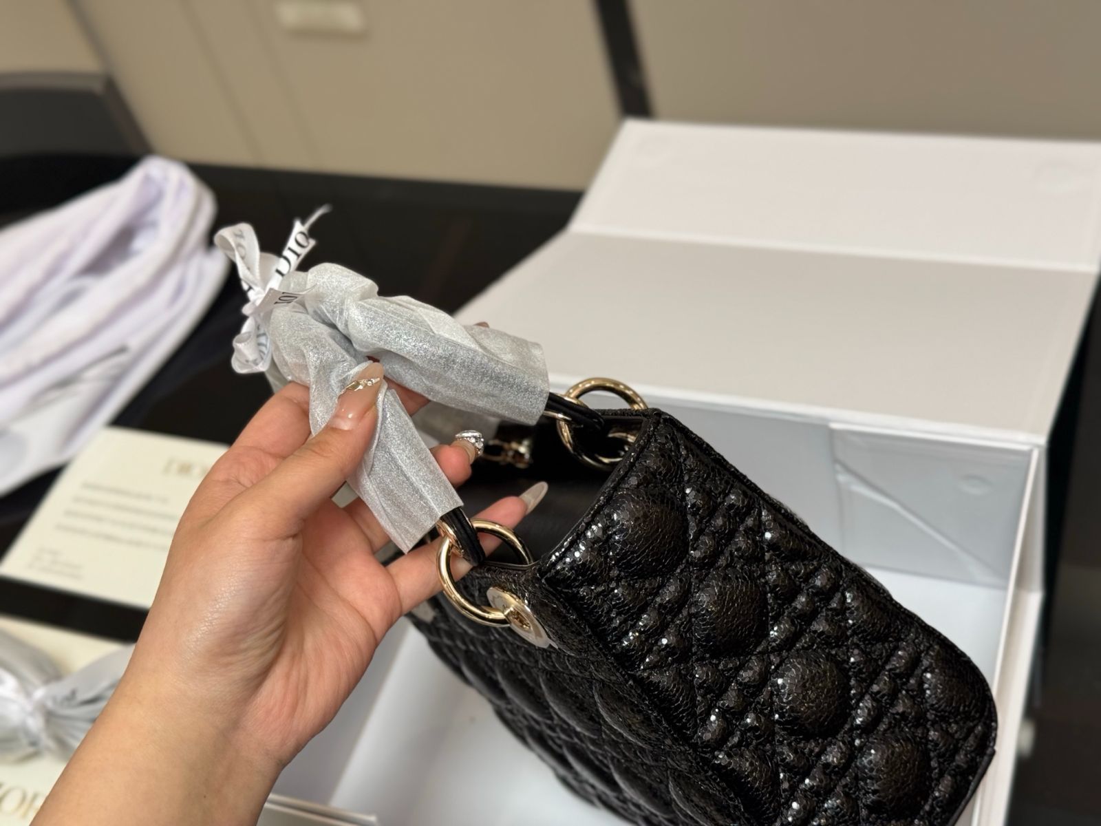 【定番で大人気♪DIOR】Lady Dior ロータス 今日特価】Dior Lady Horizontal Lady Dior Bag - ホリゾンタル