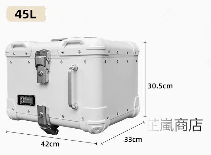 オートバイのアルミ合金テールボックス大容量復古丸角テールボックス45L