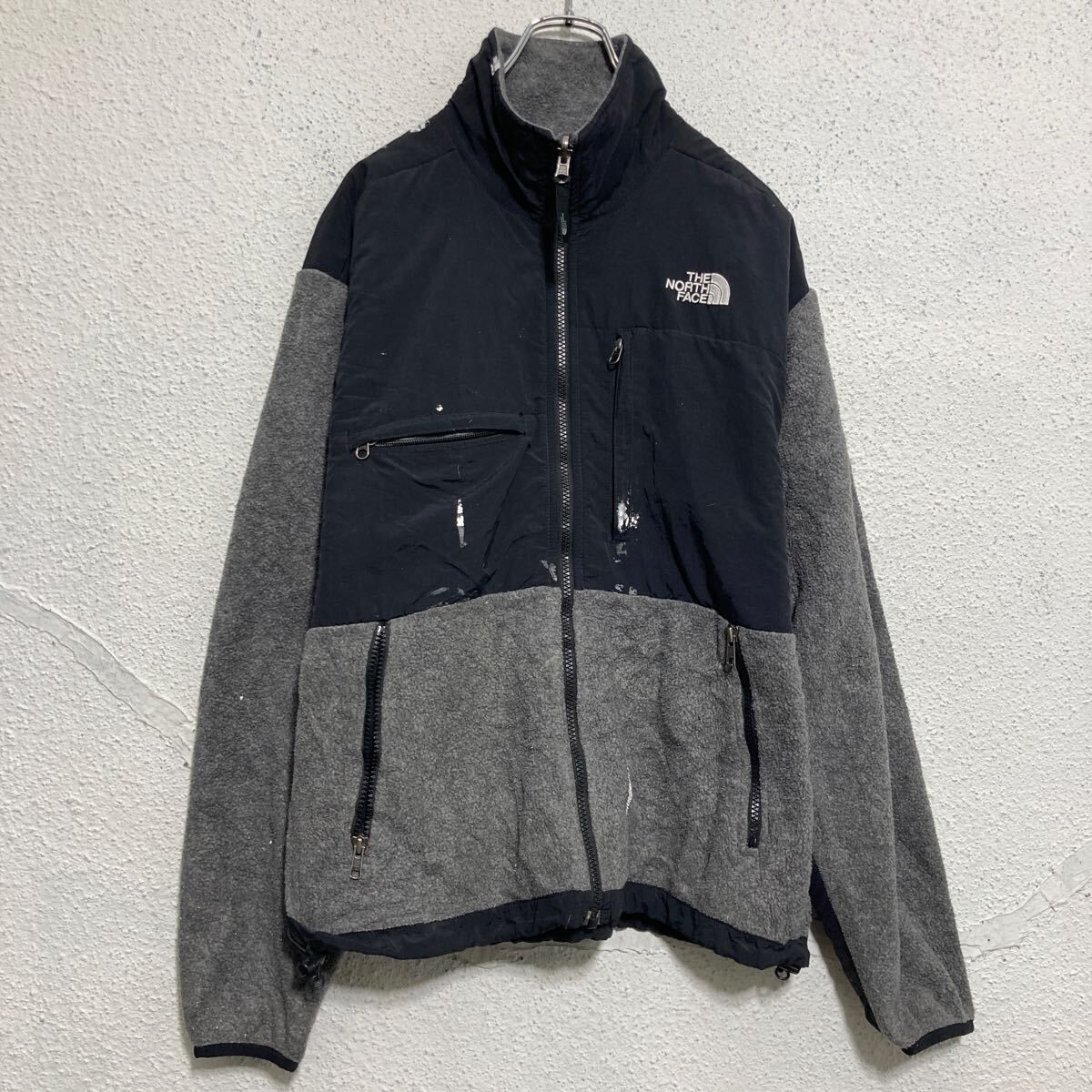 The north face フリース ジャケット ザノースフェイス S グレー ブラック アウトドア マウンテン 古着卸 アメリカ仕入 a609-6952