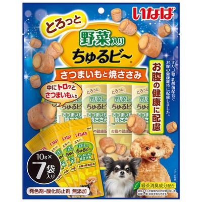 同梱不可 32個セット いなばペットフード ちゅるビ～さつまいもと焼ささみ10g×7袋