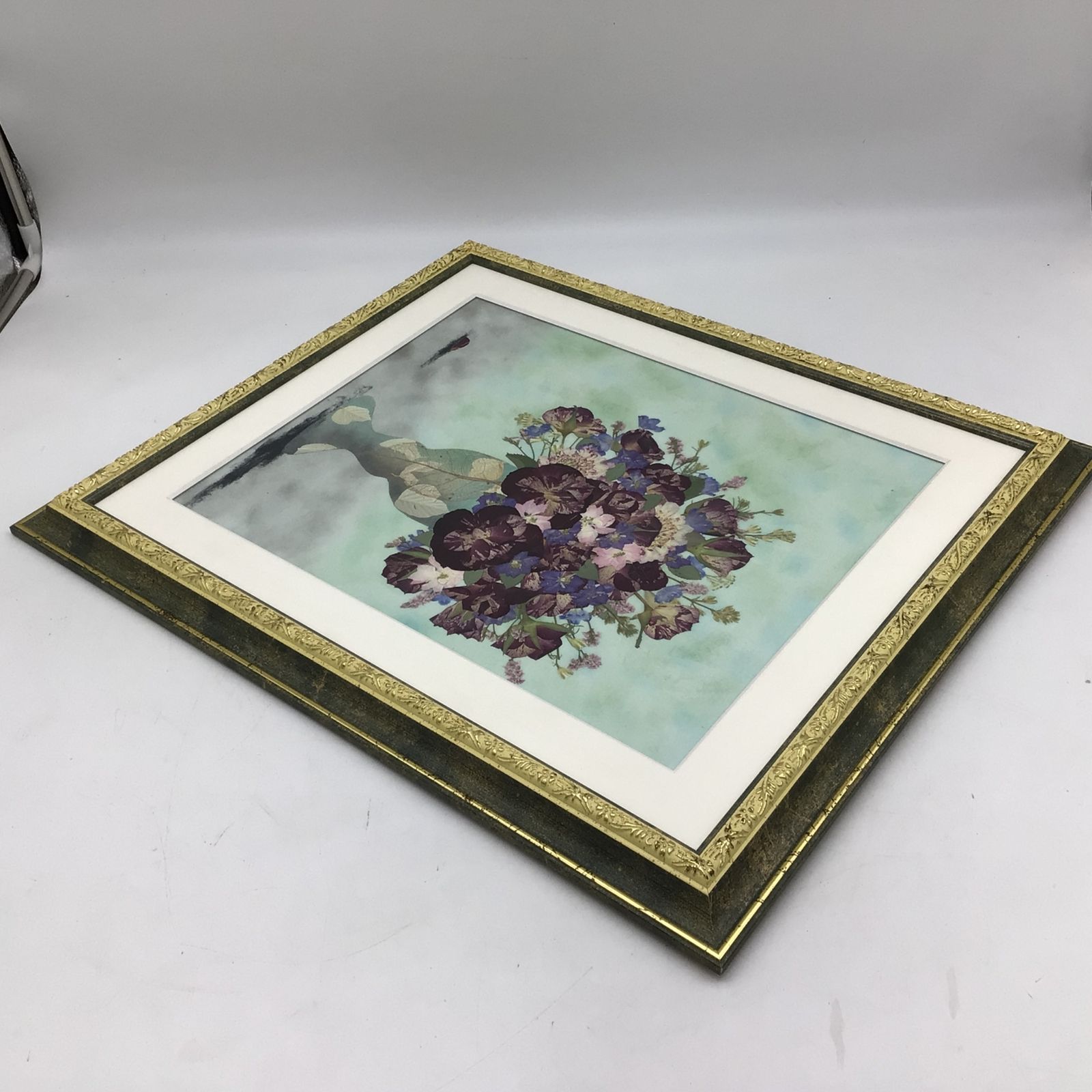 5243 ふしぎな花倶楽部 押し花絵額 額装/額縁 (49 フローラル