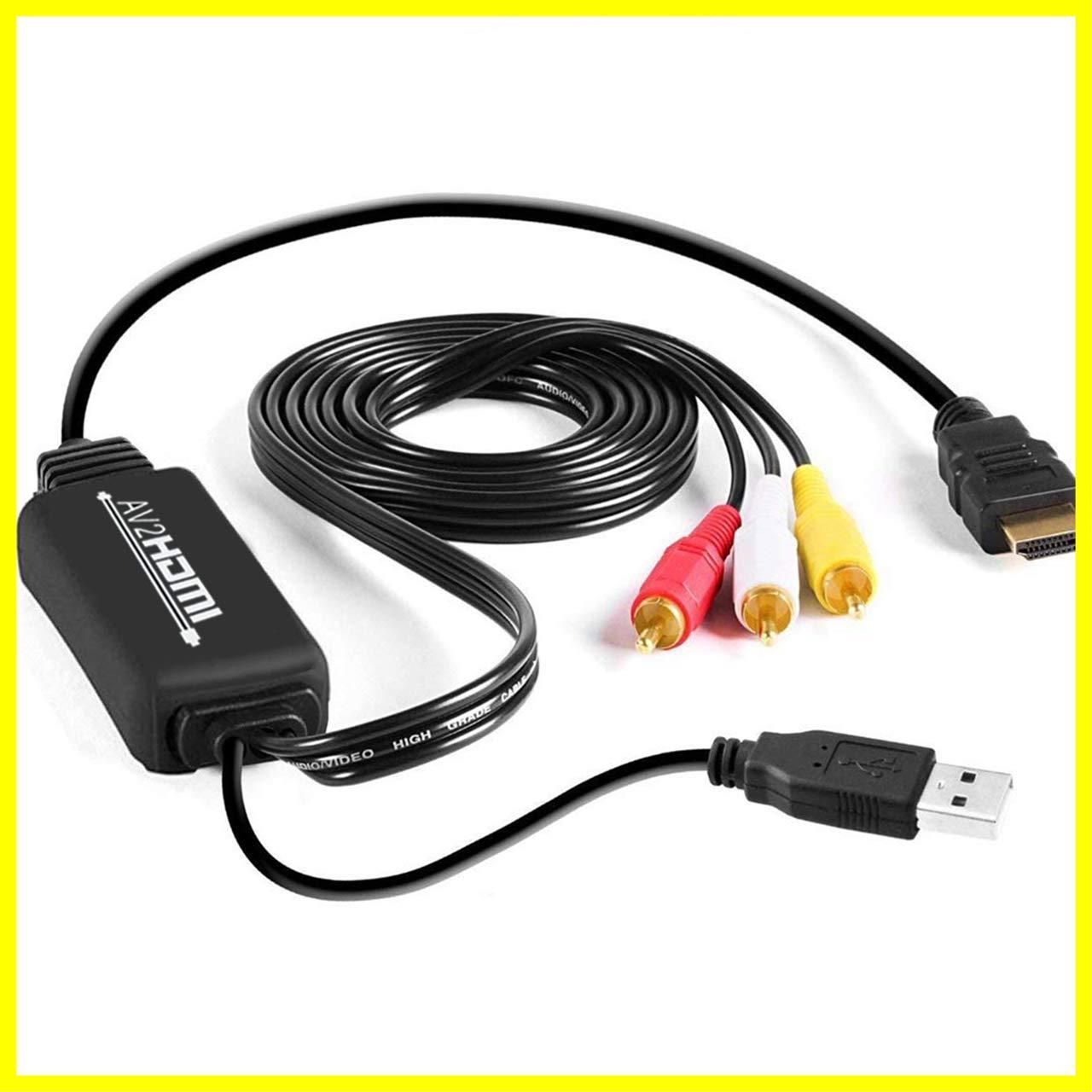 HDMI RCA 変換アダプタ HDMI to AV コンバーター ホワイト - 映像用