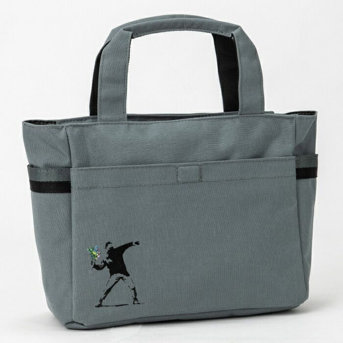 新品 バンクシー ゴルフ トートバッグ Flower-bombe Banksy バンクシー ゴルフ BARB-02 ラウンドポーチ ラウンドバッグ