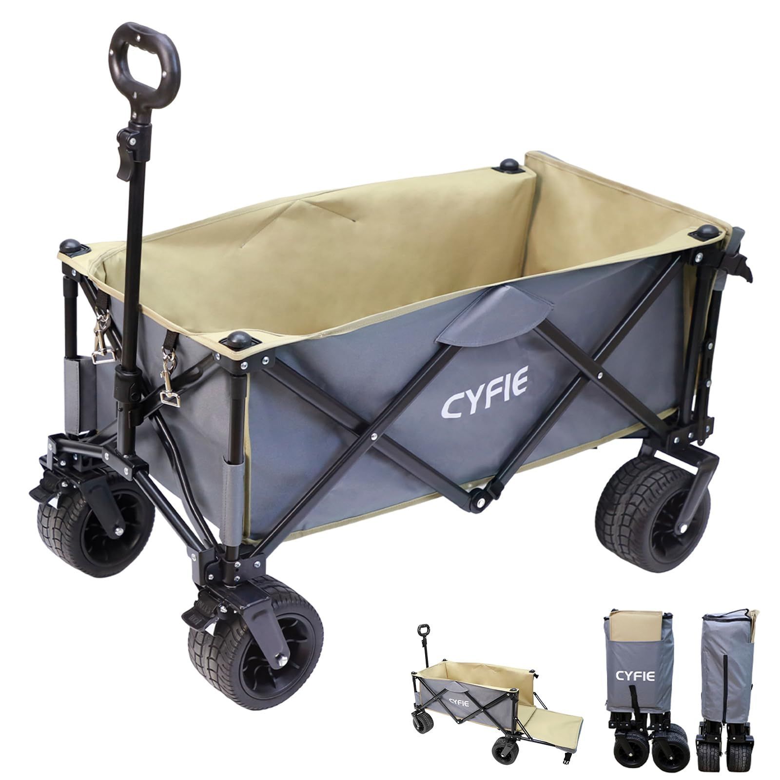 耐荷重80kg 前輪360°度回転 大容量100L|150L 折りたたみ 10cｍ幅タイヤ＆ブレーキ付き 荷物運び 台車 キャンピングカート 水洗い キャンピングカート 付き キャスター こども乗せれる キャンプ 800D防水オックスフォード生地 キャリ