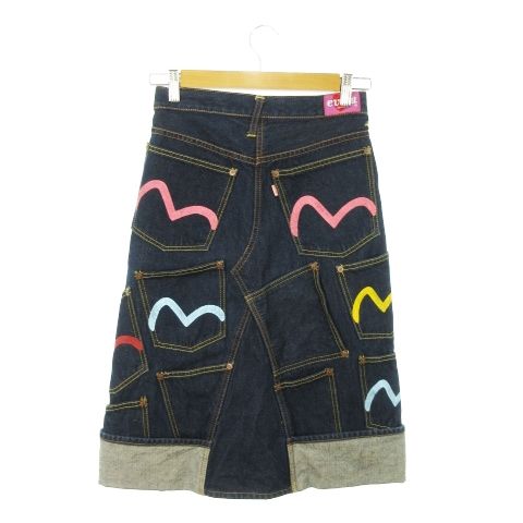 EVISU DONNA デニムスカート EVISU DONNA デニムスカート レディース Mサイズ エヴィスドンナ