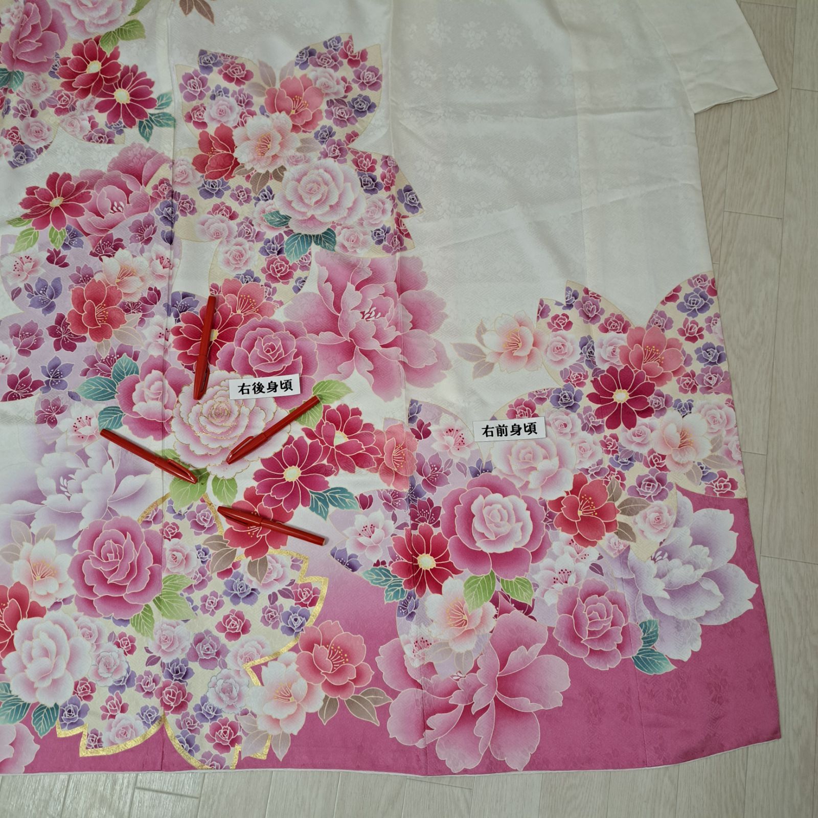 あ*ゆ様 【大処分‼️】正絹 お仕立て上がり 刺繍入 ローズピンク 花 振袖 単 楽天市場】＜セール＞仕立付き 総絞り正絹 振袖単品 成人式 相良