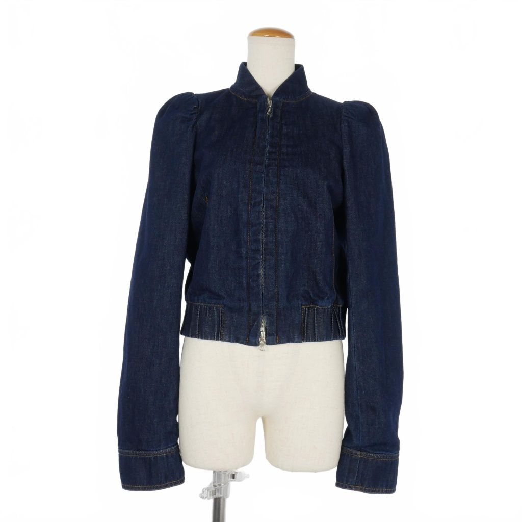 ドリスヴァンノッテンノーカラーデニムジャケットショート丈36