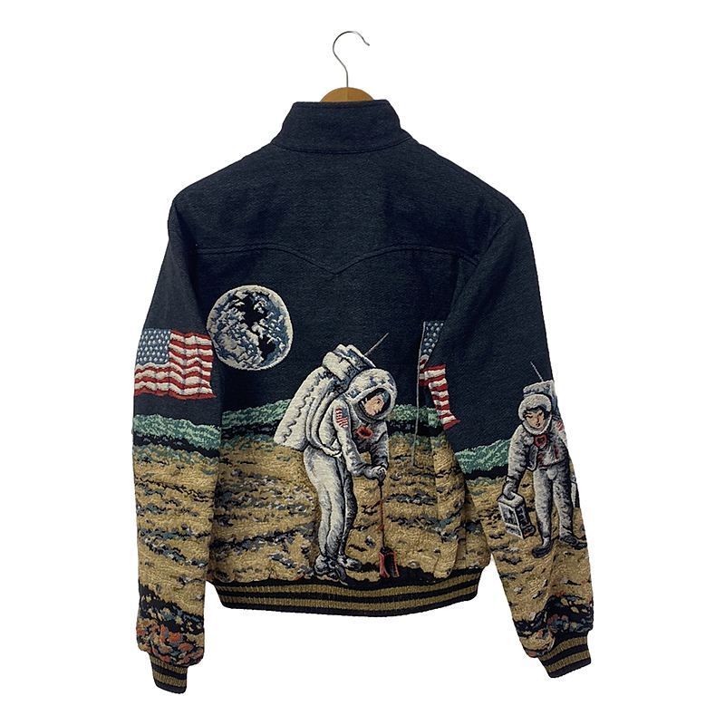 【美品】  SAINT LAURENT PARIS / サンローランパリ | 2016SS | ムーンディスカバリー 宇宙飛行士柄 ジャガード ジャケット | 44 | ネイビー | メンズ 美品】 SAINT LAURENT PARIS / サンローランパリ | 2016SS | ムーン