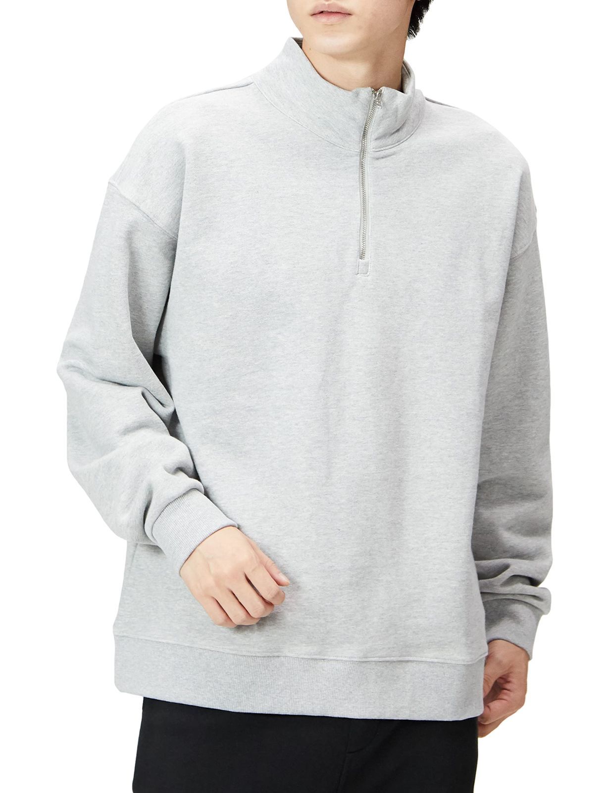 Size 3L_Color グレー フルーツオブザルーム トレーナー FTL ヘビーオンスハーフジップスウェット グレー 3L