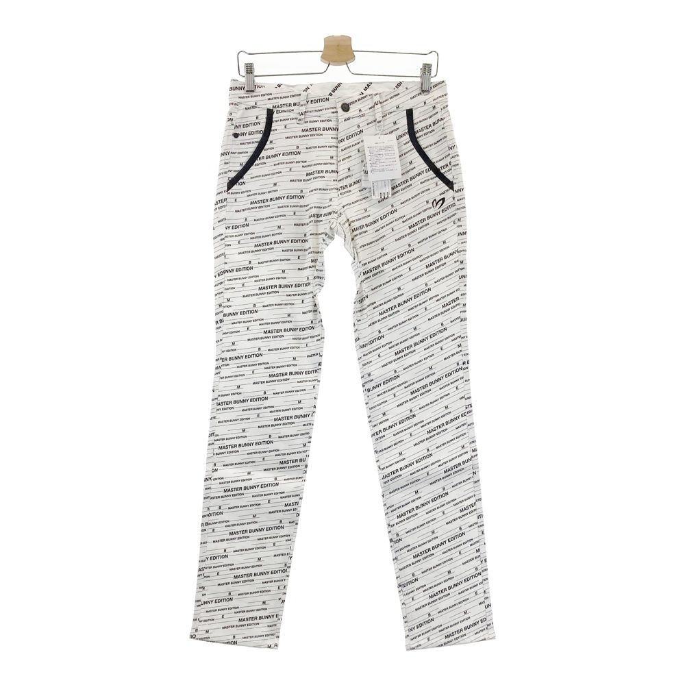 サイズ：3 MASTER BUNNY EDITION マスターバニーエディション ストレッチパンツ ロゴ 総柄 ホワイト系 [240101493366] ゴルフウェア メンズ ストスト