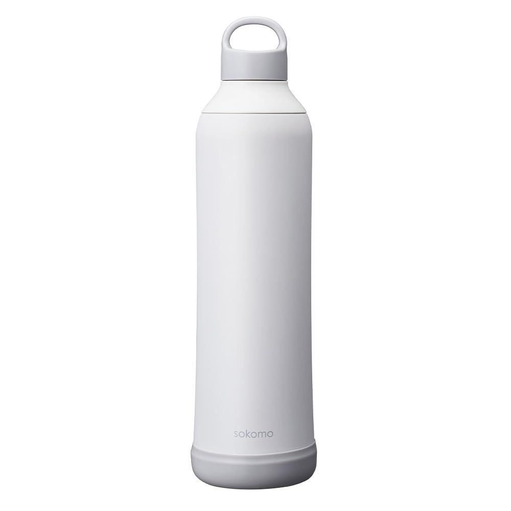 【特価セール】【そこまで洗えるボトル】ドウシシャ 水筒 ステンレスボトル 1.0 真空断熱 保温保冷 魔法瓶 洗いやすい ホワイト sokomo