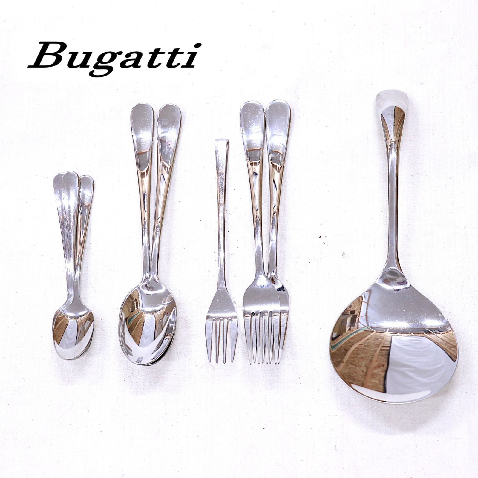 中古品】Bugatti ブガッティ カトラリーセット スプーン フォーク 9本